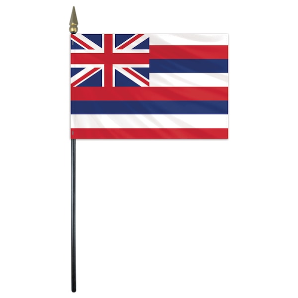 Global Flags Unlimited Hawaii Stick Flag 4"x6" E Gloss 200193 - main